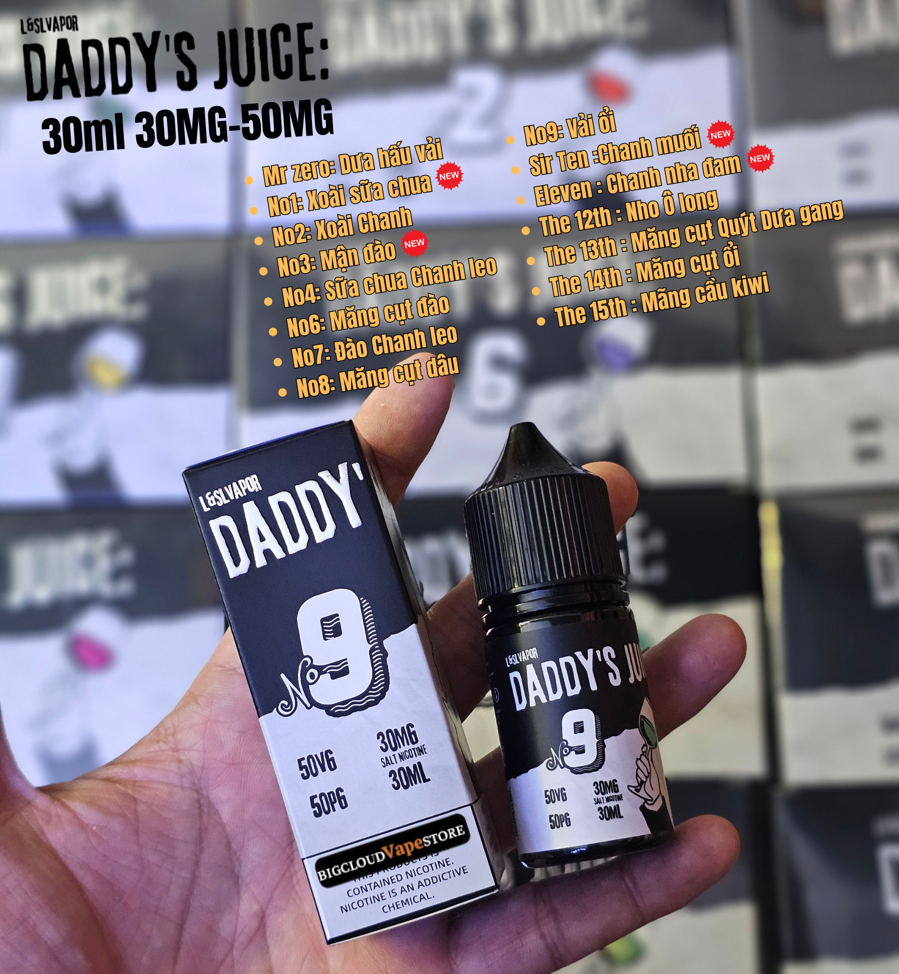 DADDY JUICE SALT 30ML 30MG-50MG